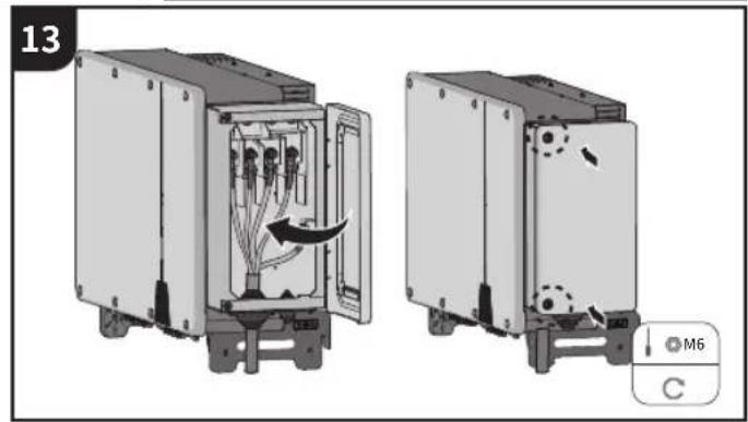 Two views of an electrical enclosure showing internal wiring and components, with no visible text or symbols.