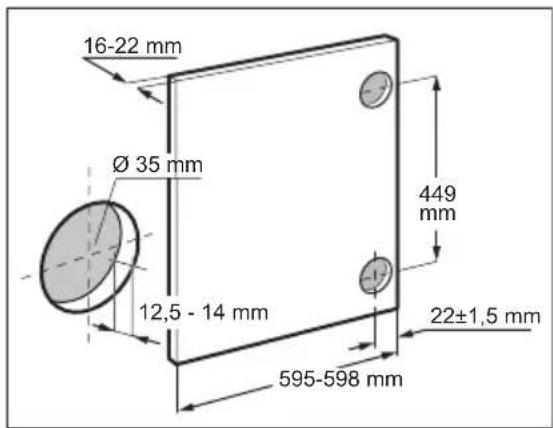 AEG L7FNE48SI - Příprava dvířek linky - 2