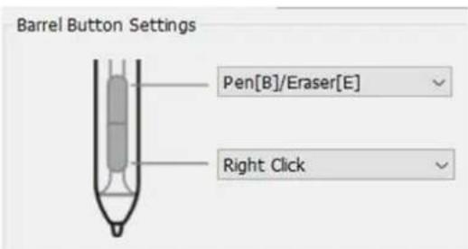 XP-Pen Star G430S - Nastavení funkcí pera - 1