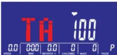 TA 100 0.0 0.00 0.0 0 0 P SPEED TIME DEVIANCE 6 CALORIES WAIT PULSE