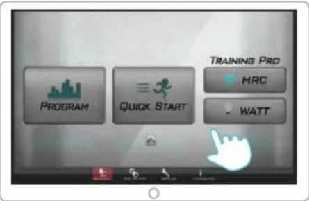 PROGRAM QUICK START TRAINING PRO HRC WATT