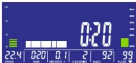 0:20 0:24 0:20 0.1 2 92 99 SPEED TIME DISTANCE 4 CALORIES WAIT FULSE