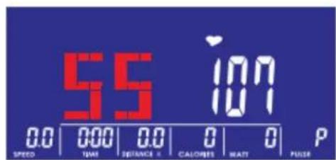 55 107 107 0.0 0.00 0.0 0 0 P SPEED TIME DISTANCE = CALORIES WAIT PULSE