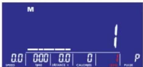 M 0.0 0.00 0.0 0 1 P SPEED TIME DISTANCE 0 CALORIES CENS PULSE