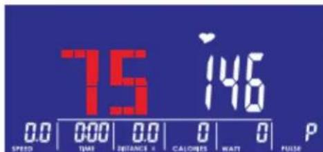 75 146 0.0 | 000 | 0.0 | 0 | 0 | P SPEED TIME DISTANCE 6 CALORIES WAIT PULSE