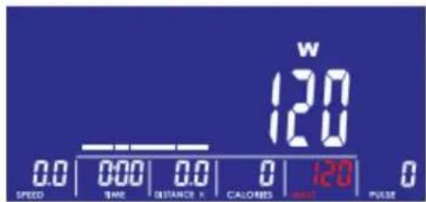 w 120 0.0 0:00 0.0 0 120 0 SPEED TIME DISTANCE X CALORIES NOI PULSE