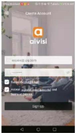 Create Account aivisi kaiyuei@.ag.com Accept order and install and term at service. Sign Up