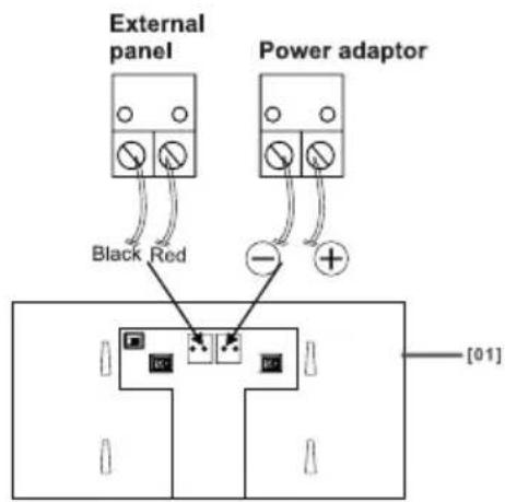 External panel Power adaptor Black Red [01]
