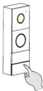 Illustration of a hand pointing at a multi-tiered speaker tower (no text or symbols)