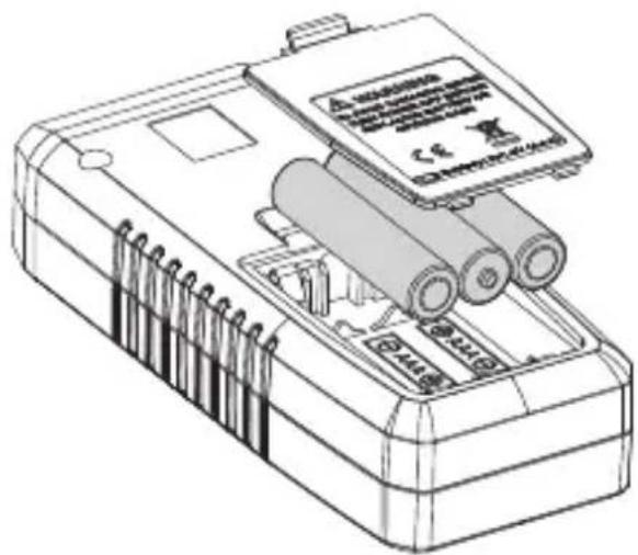 Clas Ohlson UNI-T UT377A - Instructions for use Inserting batteries - 1