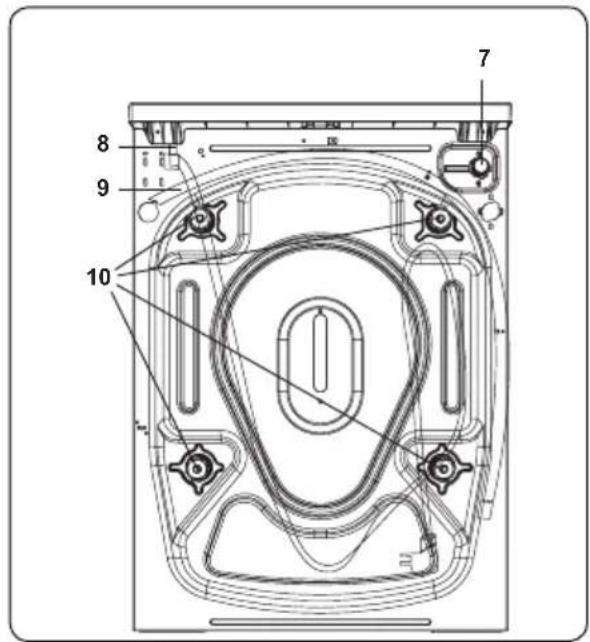 Technical diagram of a device casing with numbered components and labeled parts in Chinese