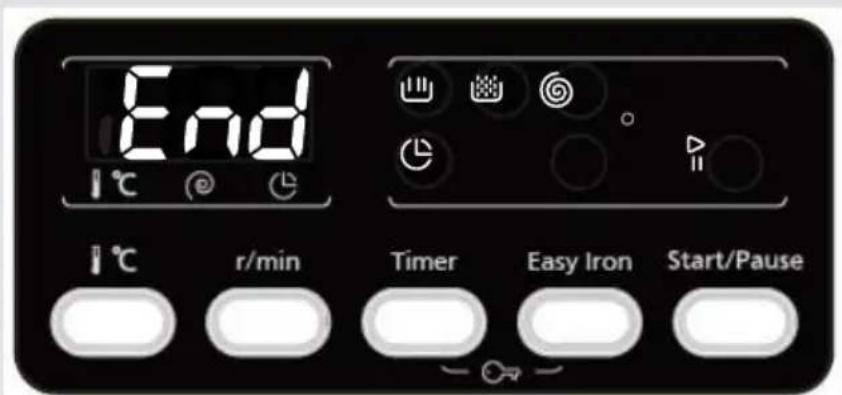 End 1°C r/min Timer Easy Iron Start/Pause