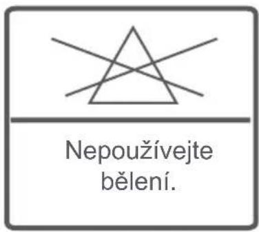 Nepoužívejte bělení.