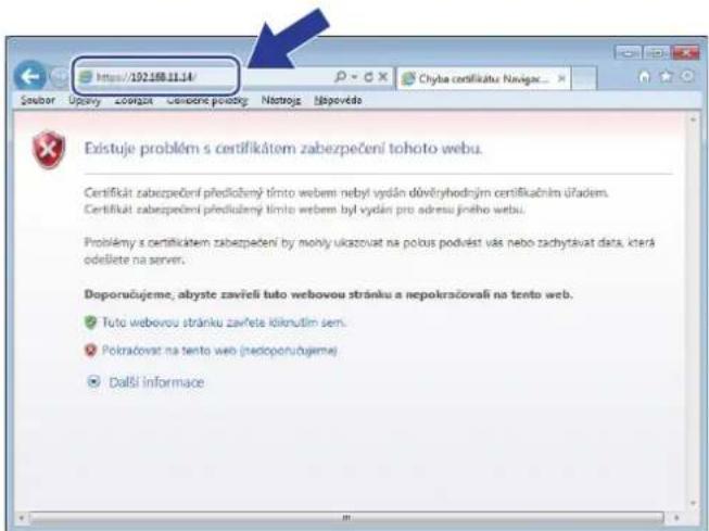 Estuje problem s certifikátem zabezpečení tohoto webu. Certifikát zabezpečení predložený tinto webem nebyl vydán důvěryhodným certifikacním úřadém. Certifikát zabezpečení predložený tinto webem byl vydán pro adresu jiného webu. Problémy s certifikátem zabezpečení by mohly ukazovat na polus podvást vás nebo zachytávat data, která odellete na server. Doporučujeme, abyste zavřieli tuto webovou stránku a nepokračovalí na tento web. Tuto webovou stránku zavřete kilorutím sem. Pokračovat na tento web (nedoporučujeme) Další informace