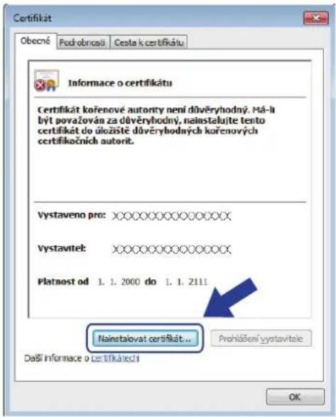 BROTHER MFC-B7710DN - Instalace certifikátu s automatickým podpisem pro uživatele systému Windows s právy správce - 6