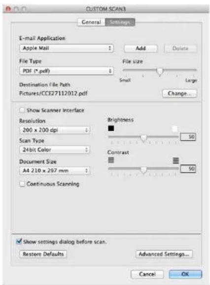 BROTHER DCP-1512E - ■ Záložka Settings (Nastavení) - 1