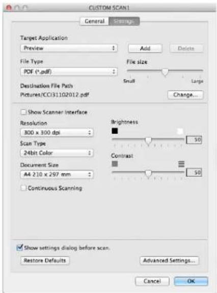 BROTHER DCP-1512E - ■ Záložka Settings (Nastavení) - 1