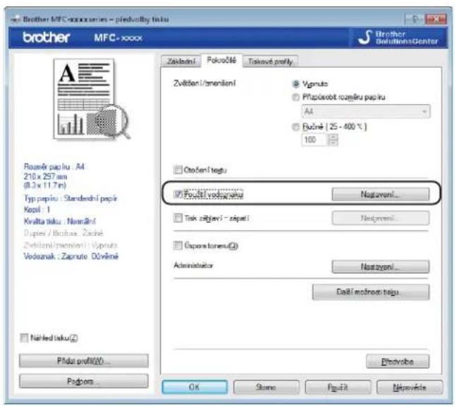 BROTHER DCP-1512E - Použití vodoznaku - 1