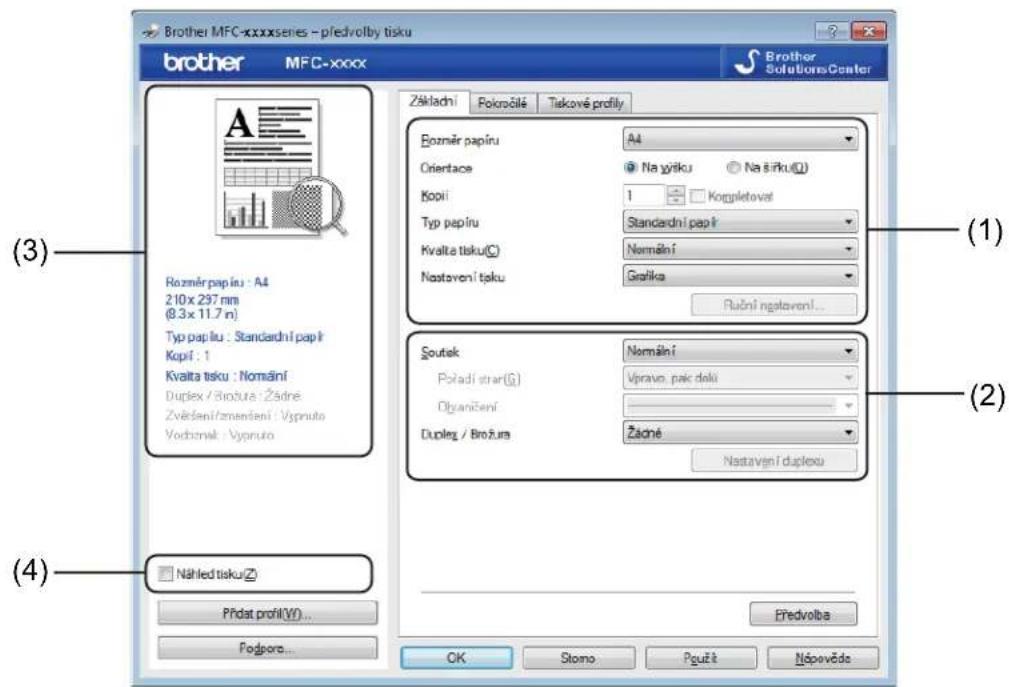 BROTHER DCP-1512E - Záložka Základní - 1