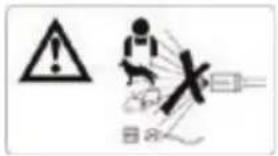 Warning symbol and hazard icon with hazard symbol, pictogram of person, and electrical hazard symbol