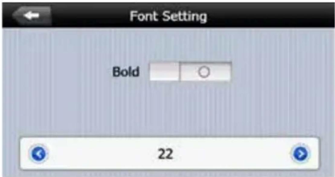 Font Setting Bold 22