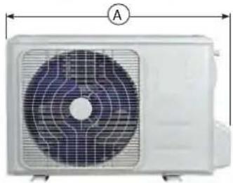 REMKO RVD 355 DC - Unit dimensions, outdoor unit - 2