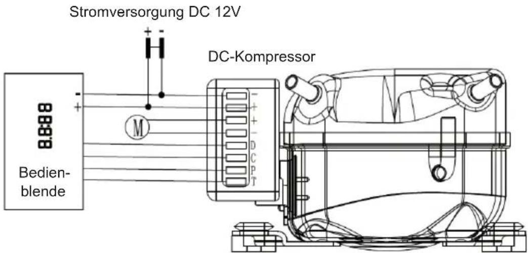 Stromversorgung DC 12V DC-Kompressor Bedien- blende M