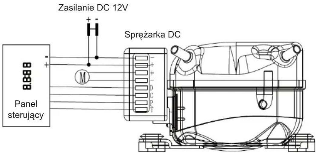 Zasilanie DC 12V Sprężarka DC Panel sterujący