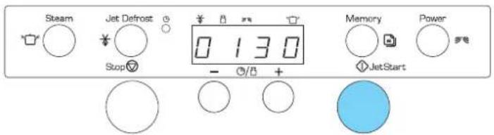 Steam Jet Defrost Stop 0 130 - + Memory JetStart Power