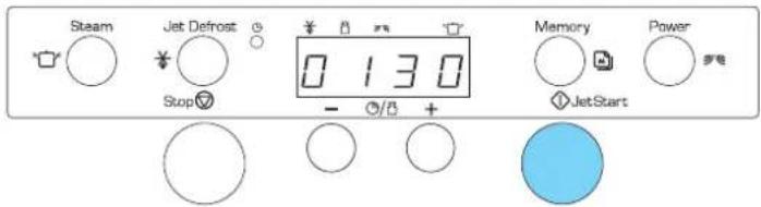 Steam Jet Defrost Stop 0 1 3 0 - / + Memory JetStart Power 罗电