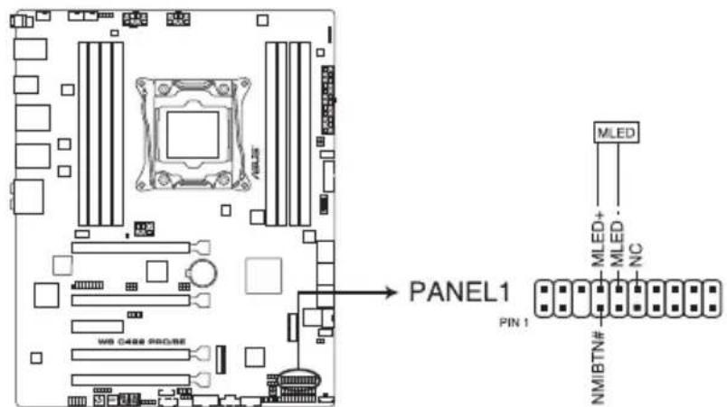 MLED MLED+ MLED- NC PANEL1 PIN 1 W6 CABB PROJSE NMBTN#