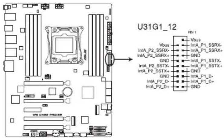 U31G1_12 PIN 1 Vbus IntA_P1_SSRX- IntA_P1_SSRX+ GND IntA_P1_SSTX- IntA_P1_SSTX+ GND IntA_P1_D- IntA_P1_D+ GND