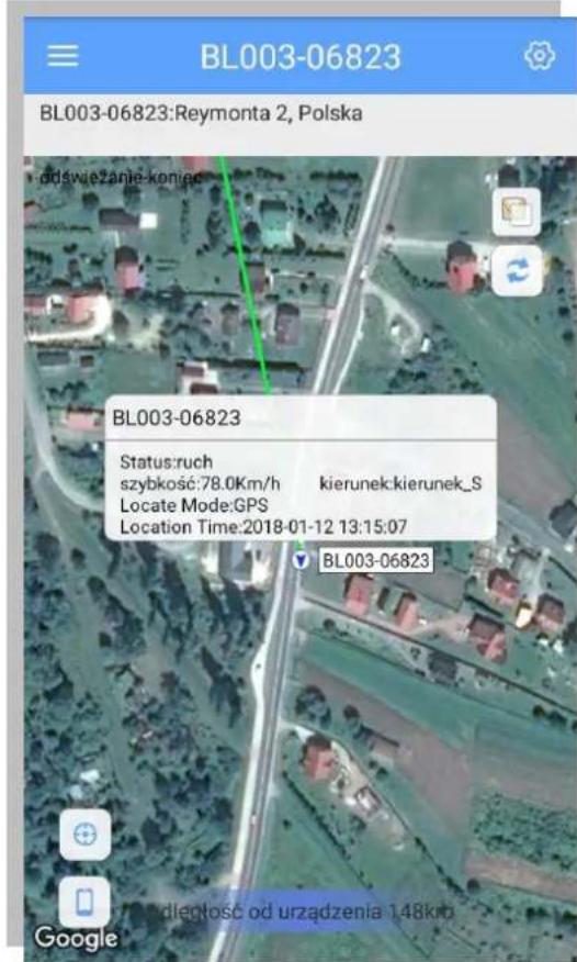 BL003-06823 BL003-06823:Reymonta 2, Polska BL003-06823 Status: ruch szybkość:78.0Km/h kierunekckierunek_S Locate Mode: GPS Location Time: 2018-01-12 13:15:07 BL003-06823 Google dległość od urządzenia 148krb