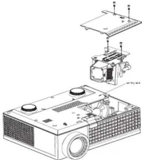 DELL M409WX - Výměna lampy - 3
