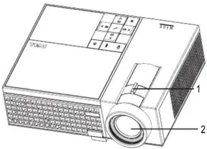 DELL M409WX - Nastavení přiblížení a zaostření obrazu - 2