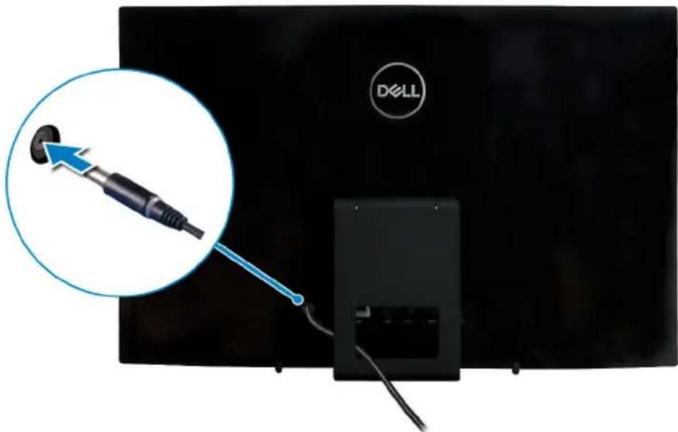 DELL Inspiron 3475 - Připojení napájecího adaptéru. - 2
