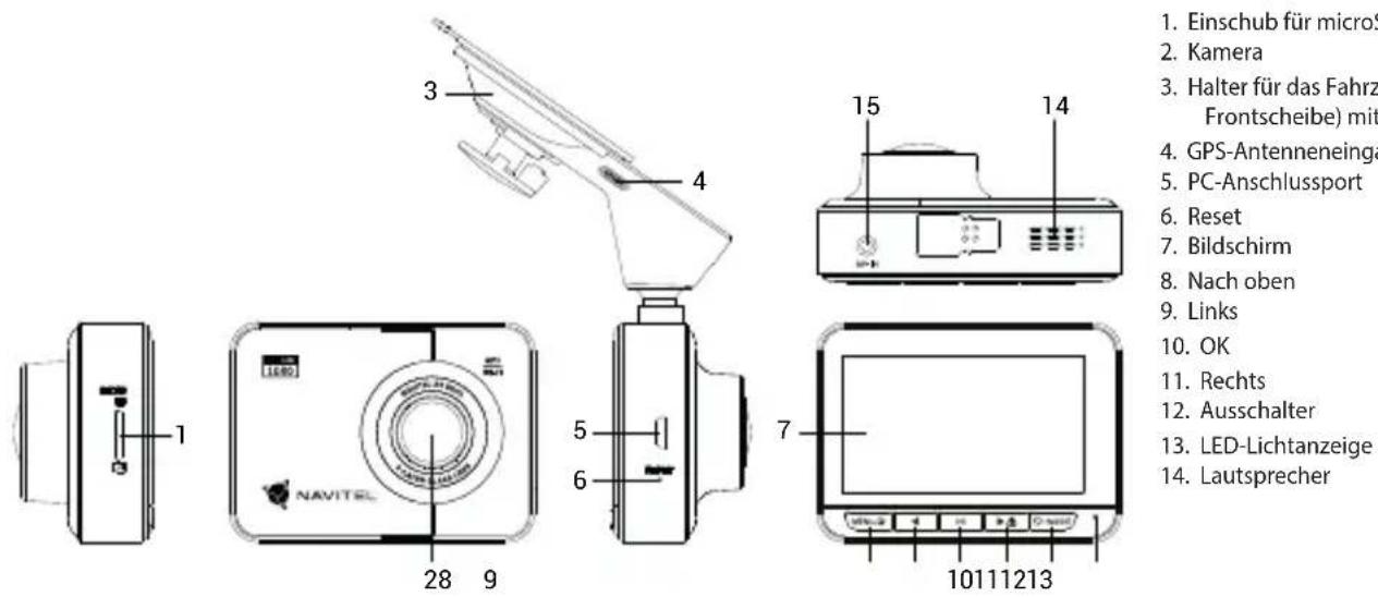 Navitel R9 DUAL - Anordnung des Geräts - 1