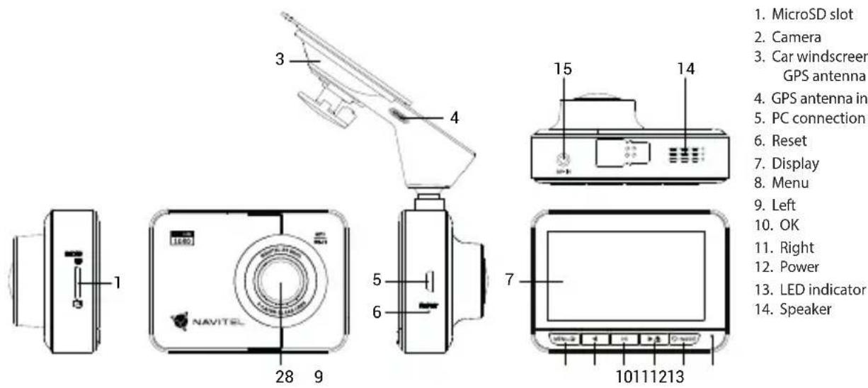 Navitel R9 DUAL - Device layout - 1