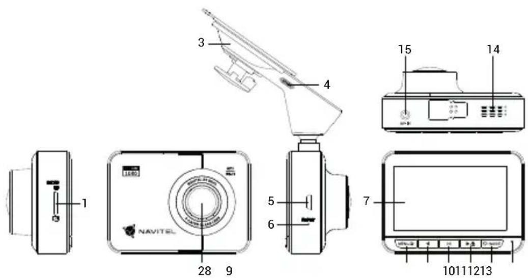 Navitel R9 DUAL - Eszköz elrendezése - 1