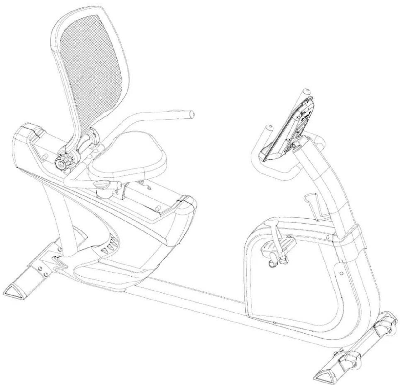 HMS Premium R1817 - ROWER POZIOMY Z GENERATOREM RECUMBENT BIKE WITH GENERATOR HORIZONTÁLNÍ ROTOPED SE SYSTÉMEM GENERÁTORU R1817 - 1