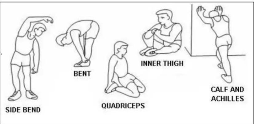 SIDE BEND BENT QUADRICEPS INNER THIGH CALF AND ACHILLES