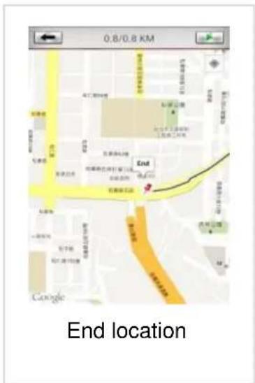 0.8/0.8 KM End location Google