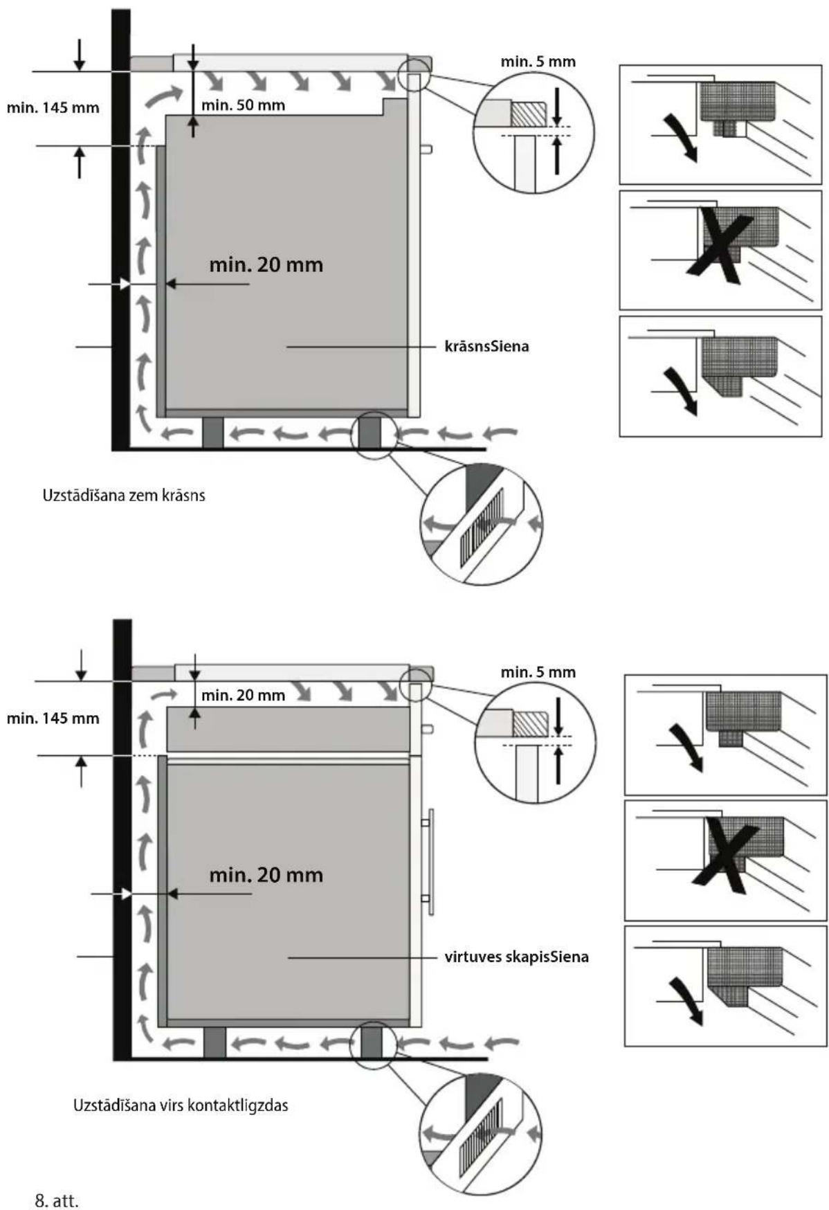 Concept IDV2460m - Uzstādot ierīci, ievērojiet šādus norādījumus: - 2