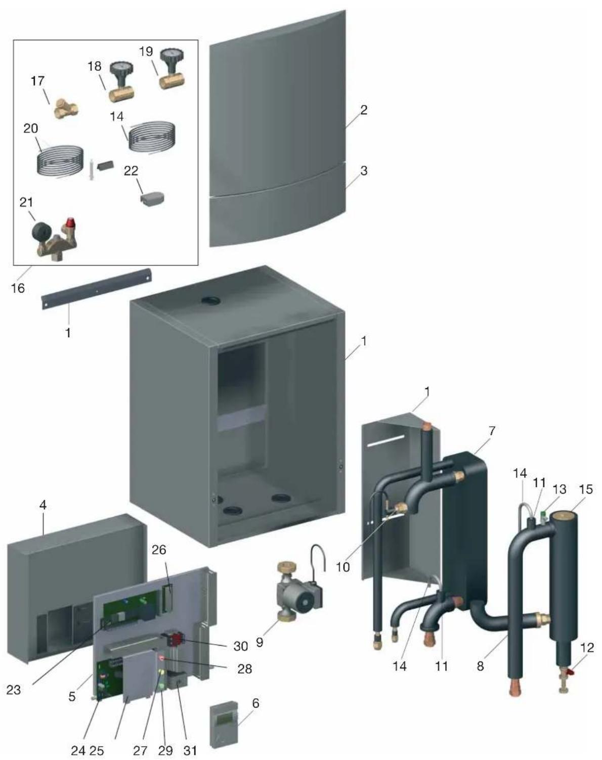 REMKO Frankfurt Solar - Zobrazení zařízení vnitřní modul CMF 120, CMF 160 - 1