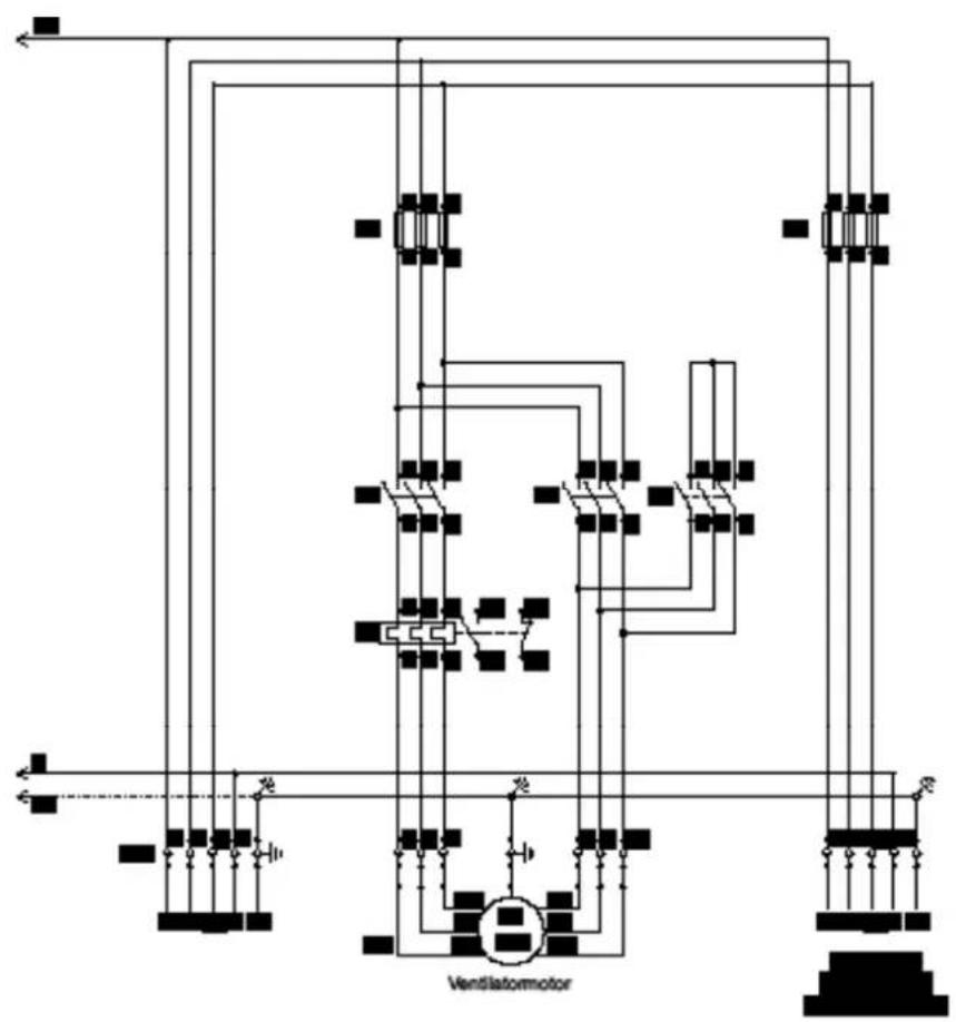 REMKO VRS 340 - Schéma zapojení 400V motor ventilátoru - 1