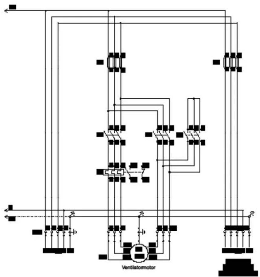 REMKO VRS 540 - Schéma zapojení 400V motor ventilátoru - 1
