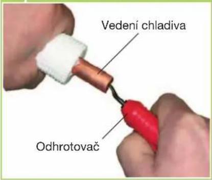 Vedení chladiva Odhrotovač