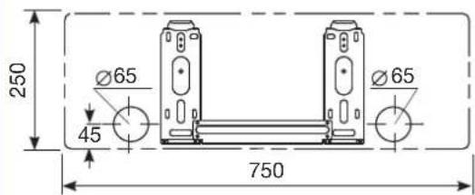250 Ø65 45 Ø65 750