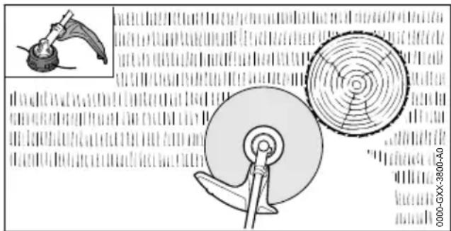 STIHL FSA 120.0 R - Uso de una cabeza segadora - 1