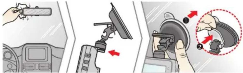Diagram illustrating car wheel assembly steps with labeled parts and directional arrows
